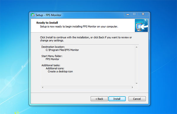 FPS counter for PC setup step 3