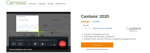 camtasia for 3D rendering or video editing