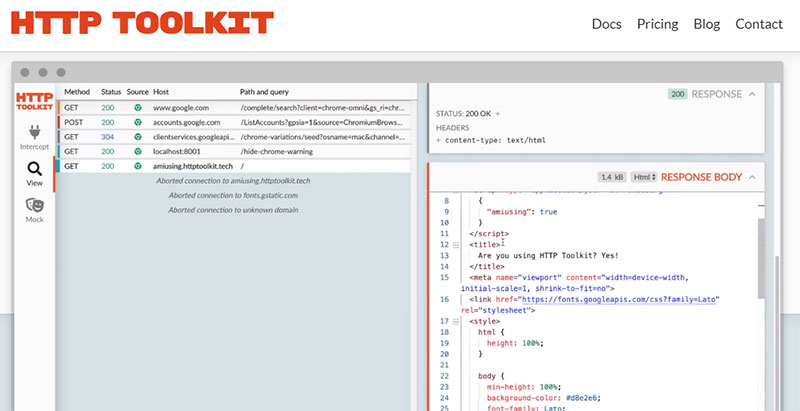 Free HTTP Toolkit 