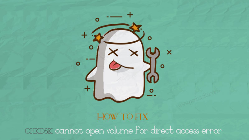 CHKDSK cannot open volume for direct access error
