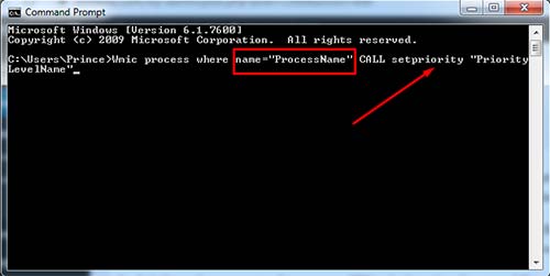 CPU priority using Command Prompt in Windows