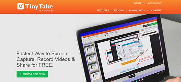 tinytake screen recording software for mini pc