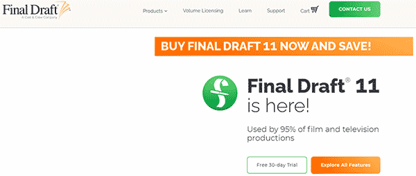 Final Draft 11 Screenwriting Software for free