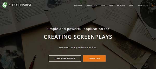 Kitscenarist screenwriting software