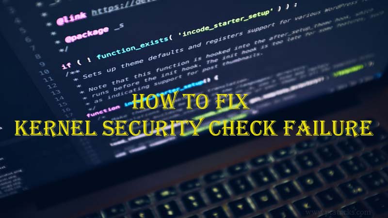 kernel security check failure