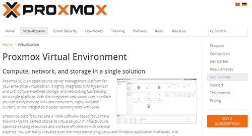 Proxmox virtual software