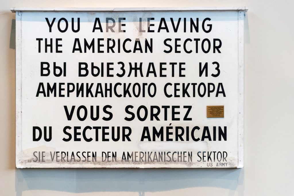 Sign with different languages