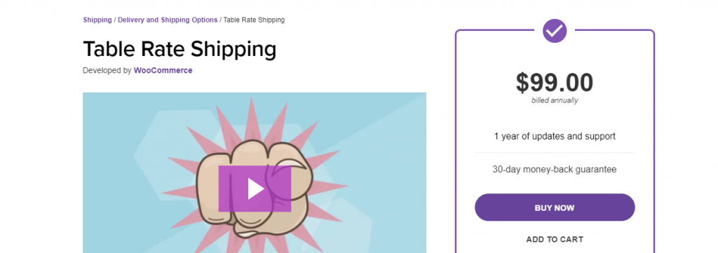 WooCommerce Table Rate Shipping