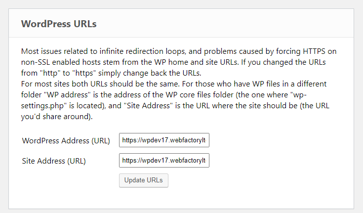 ERS WordPress URLs tool