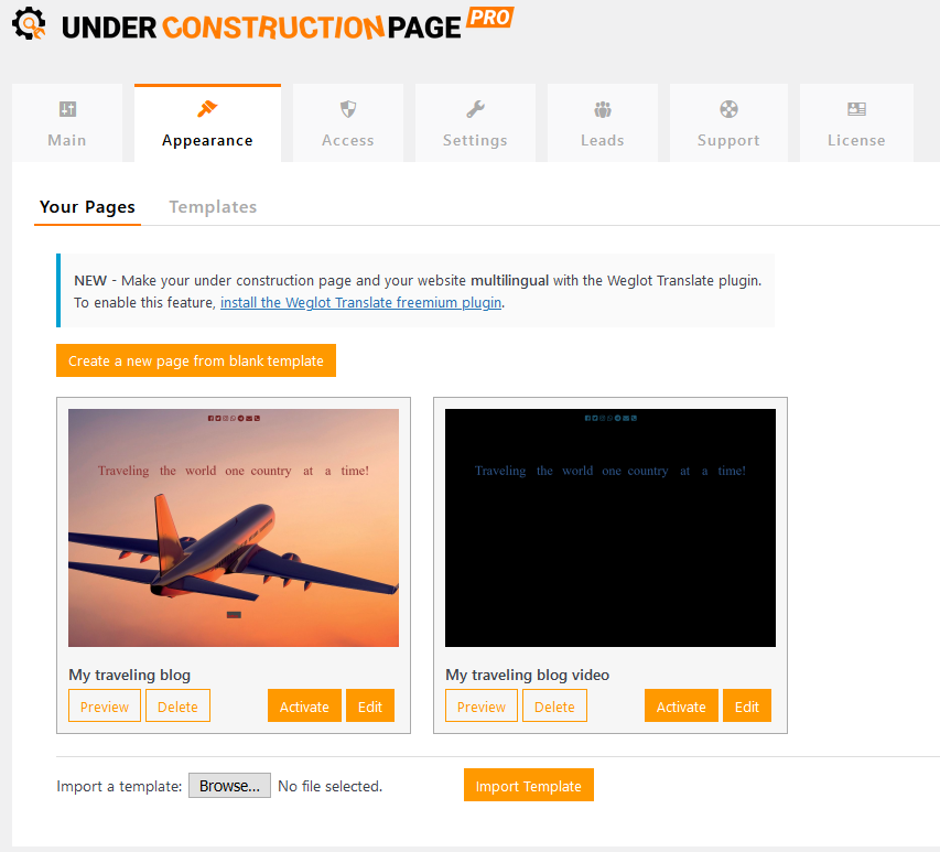 UCP pages created