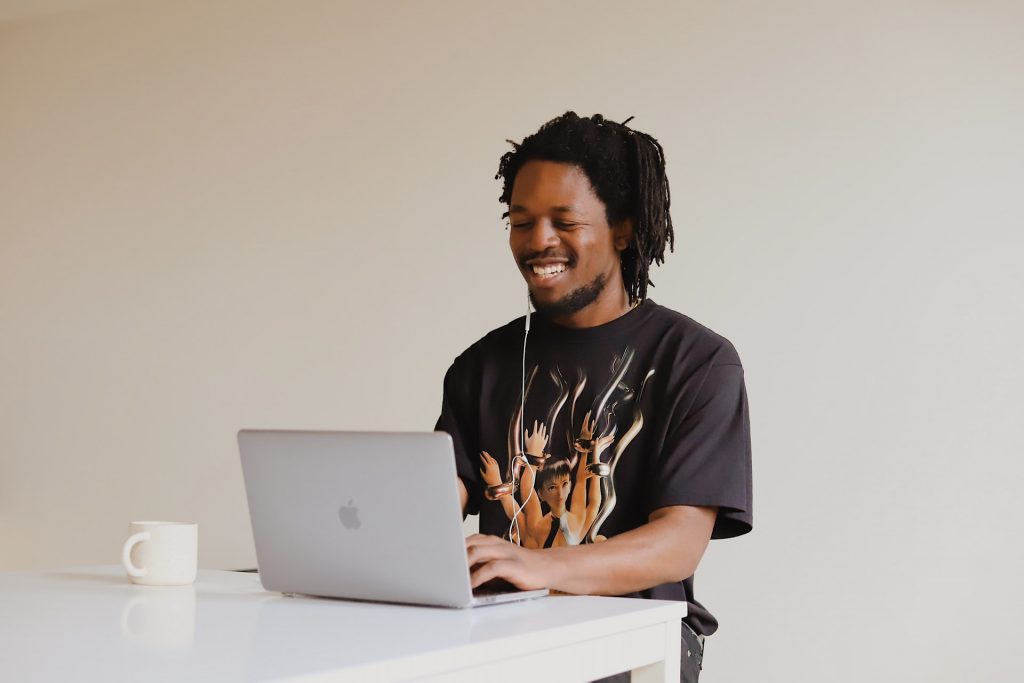 Man working on MacBook