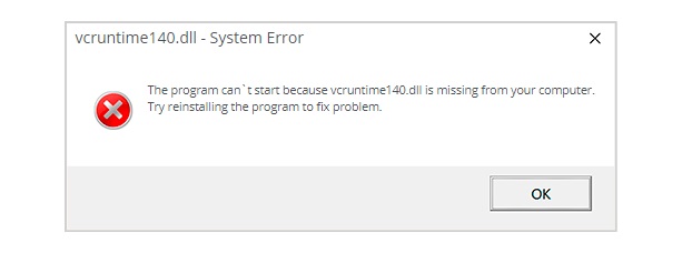 vcruntime140.dll missing