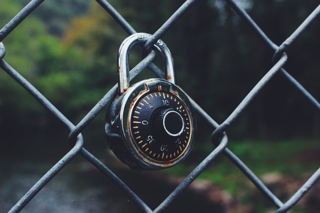 Lock on fence