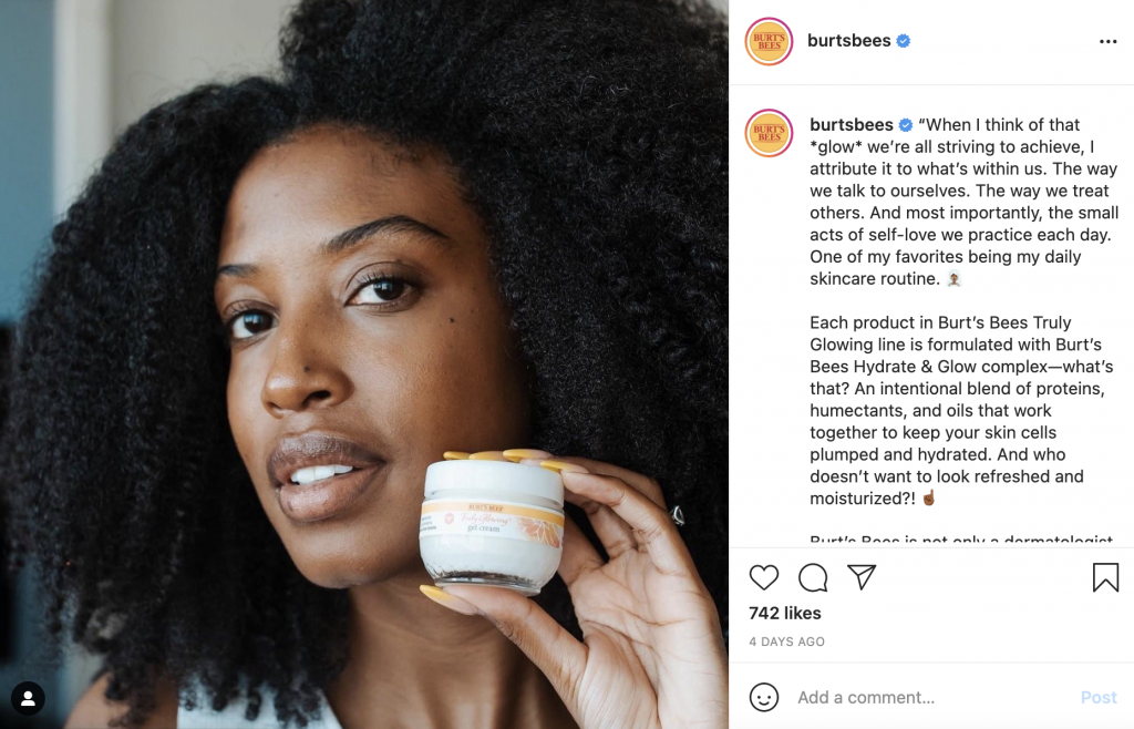 Burt's Bees Instagram