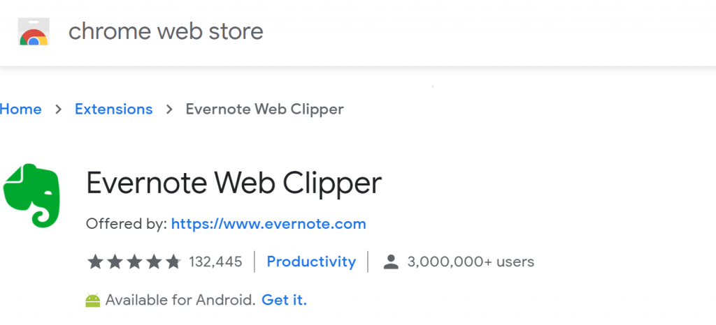 Evernote Web Clipper