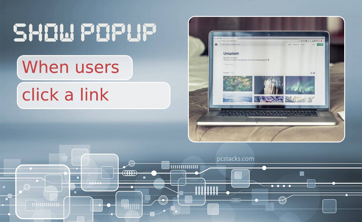 How to Show a Popup When User Clicks a Link