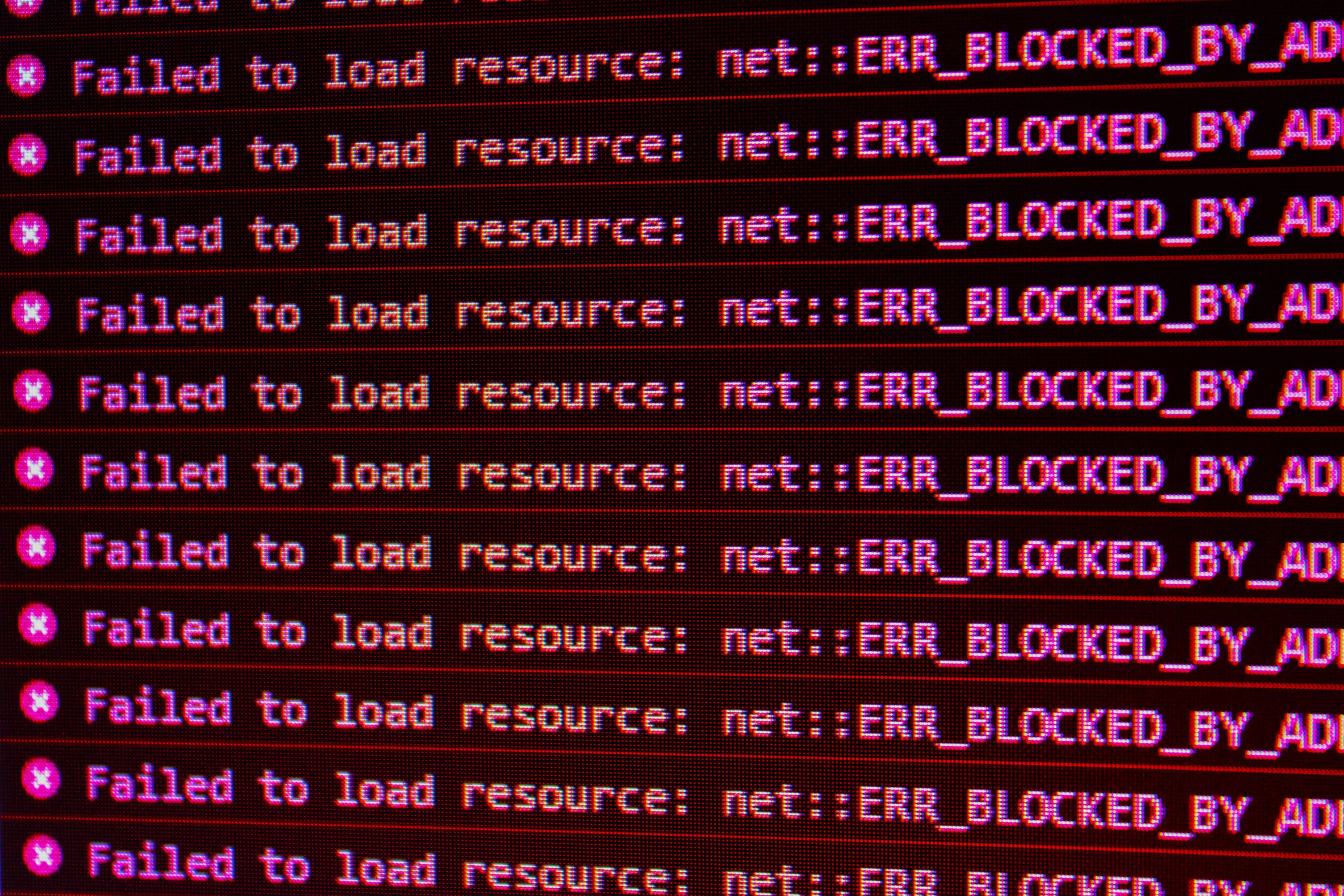 error closeup